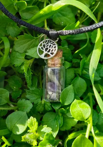 ✨🔮 AMULETO MÁGICO: Botellita de Protección en Collar 🔮✨